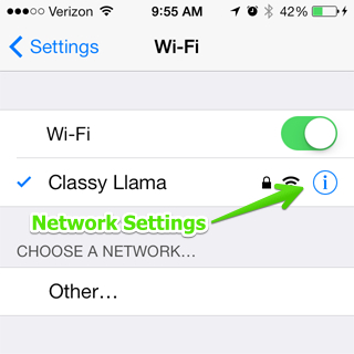 Advanced iOS WiFi Settings